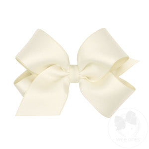 Medium Crepe Satin with Grosgrain Underlay Hair Bow