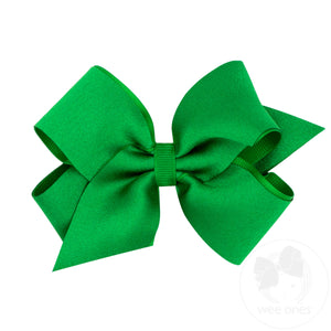Medium Crepe Satin with Grosgrain Underlay Hair Bow