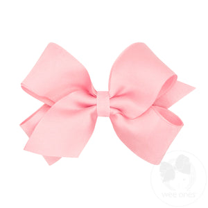 Medium Crepe Satin with Grosgrain Underlay Hair Bow
