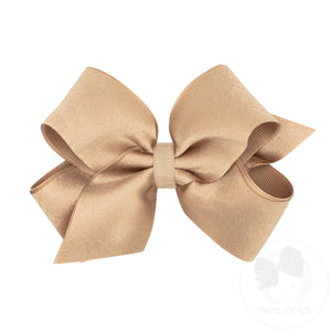 Medium Crepe Satin with Grosgrain Underlay Hair Bow