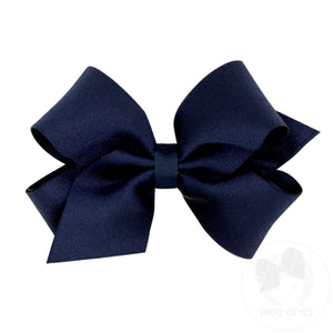 Medium Crepe Satin with Grosgrain Underlay Hair Bow