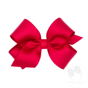 Medium Crepe Satin with Grosgrain Underlay Hair Bow