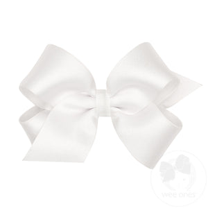 Medium Crepe Satin with Grosgrain Underlay Hair Bow