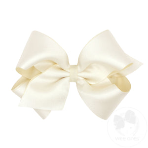 King Crepe Satin with Grosgrain Underlay Hair Bow