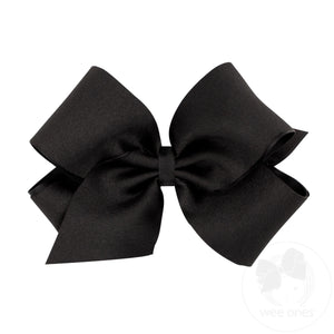 King Crepe Satin with Grosgrain Underlay Hair Bow