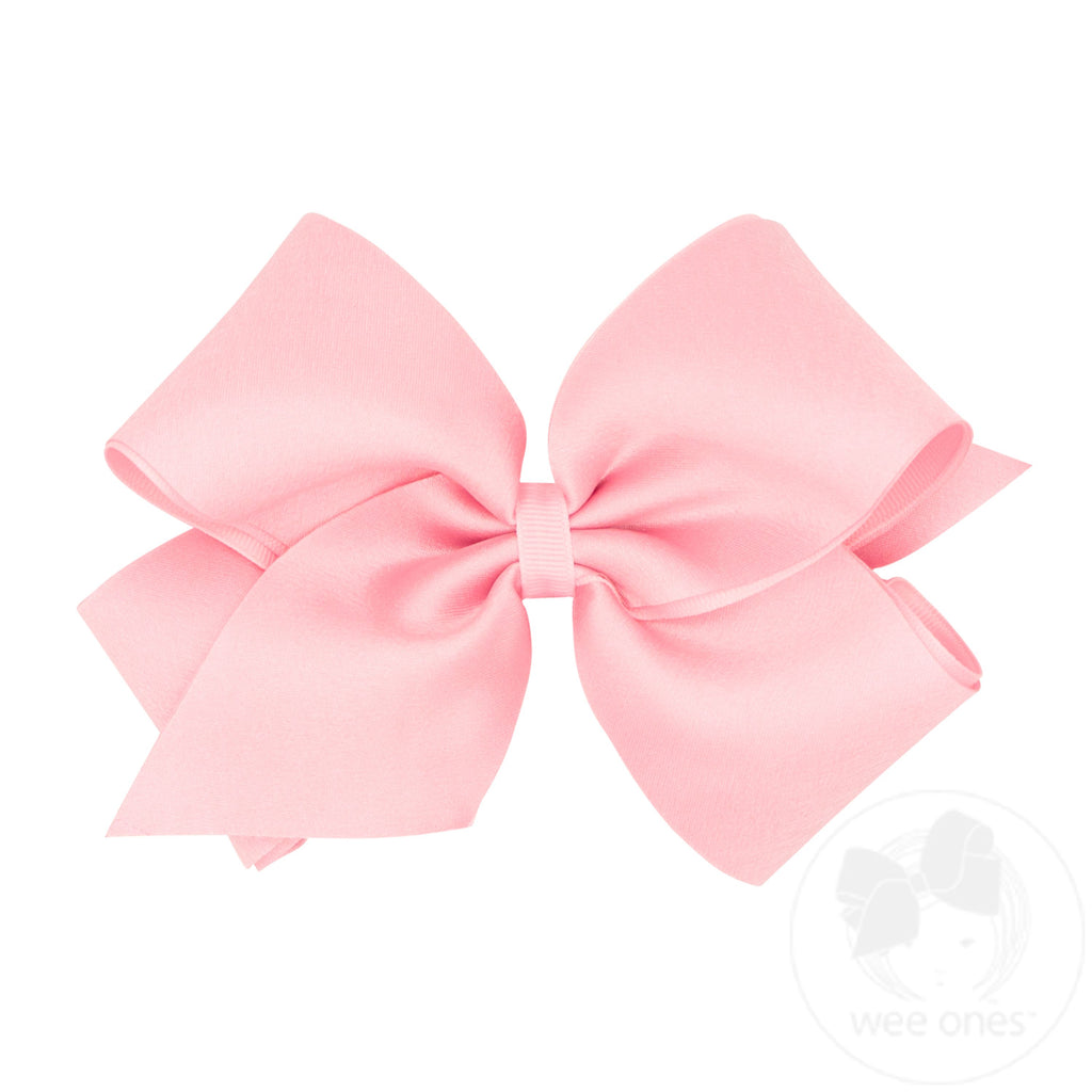 King Crepe Satin with Grosgrain Underlay Hair Bow