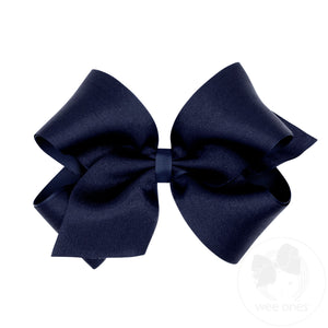 King Crepe Satin with Grosgrain Underlay Hair Bow