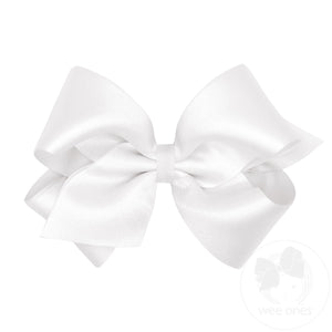 King Crepe Satin with Grosgrain Underlay Hair Bow