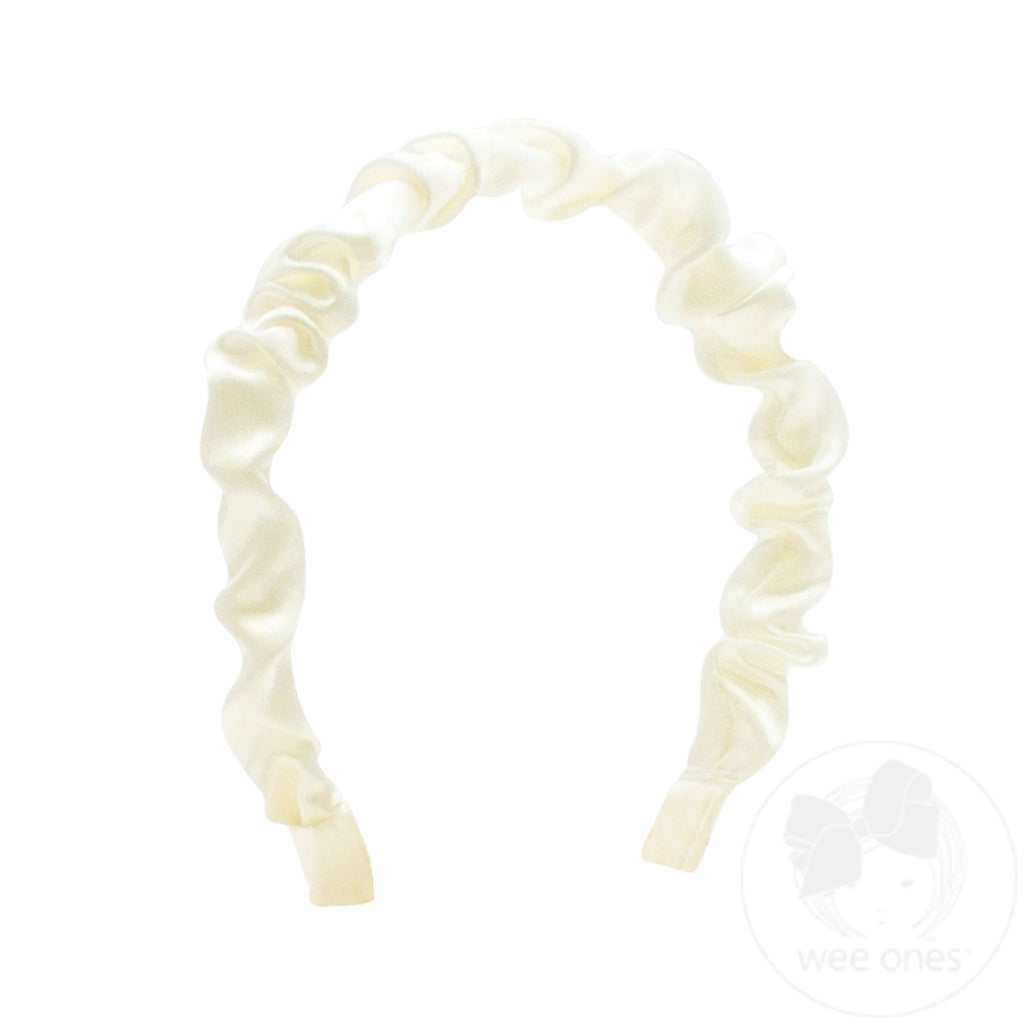Crepe Satin Ruffled Headband