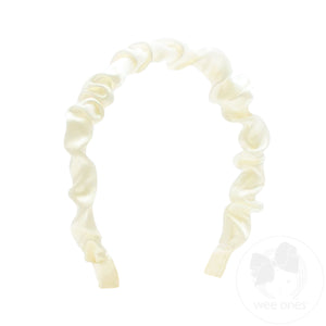 Crepe Satin Ruffled Headband