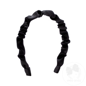 Crepe Satin Ruffled Headband