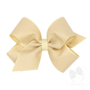 Medium Shimmer Fabric with Grosgrain Underlay Hair Bow