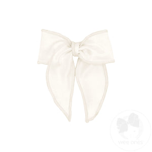 Small Satin Bowtie with Twisted Wrap and Whimsy Tails