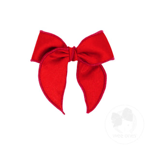 Small Satin Bowtie with Twisted Wrap and Whimsy Tails