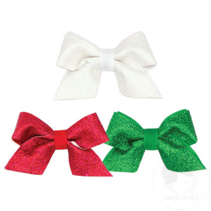 NEW MULTIPACK! Three Grosgrain Underlay Glitter Cheer Bows