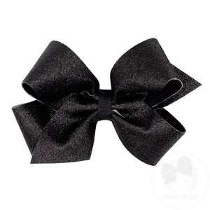 Medium Glitter Vinyl with Grosgrain Underlay Hair Bow