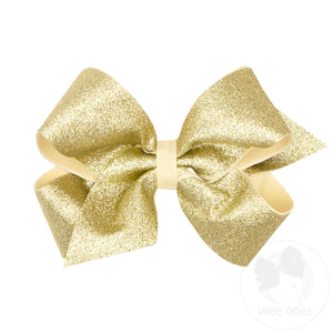 Medium Glitter Vinyl with Grosgrain Underlay Hair Bow