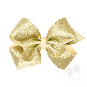 Medium Glitter Vinyl with Grosgrain Underlay Hair Bow