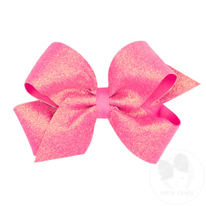 Medium Glitter Vinyl with Grosgrain Underlay Hair Bow