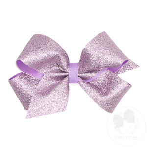 Medium Glitter Vinyl with Grosgrain Underlay Hair Bow