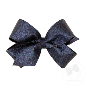 Medium Glitter Vinyl with Grosgrain Underlay Hair Bow
