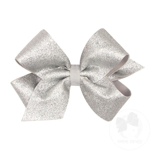 Medium Glitter Vinyl with Grosgrain Underlay Hair Bow