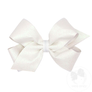 Medium Glitter Vinyl with Grosgrain Underlay Hair Bow