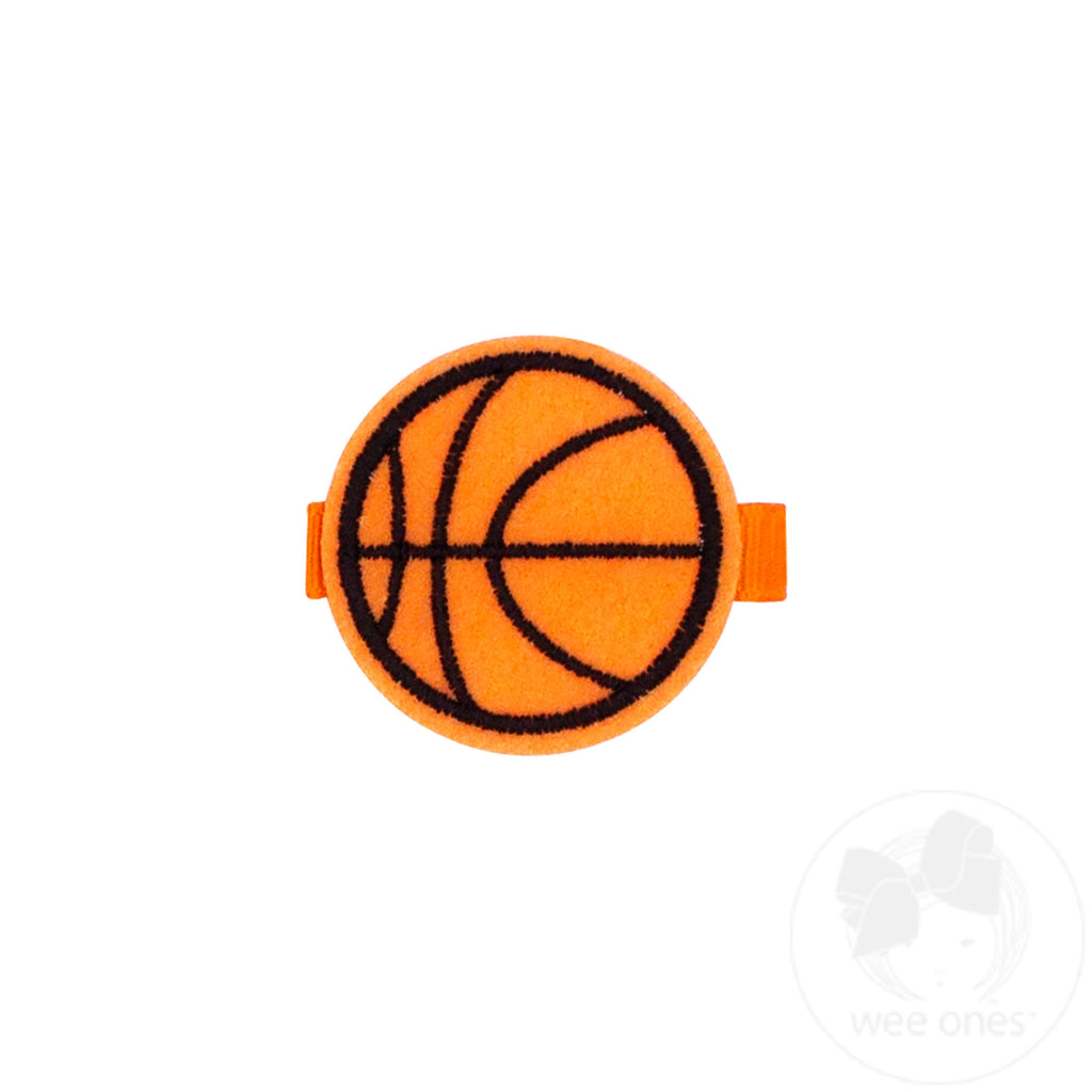Embroidered Basketball Hair Clip