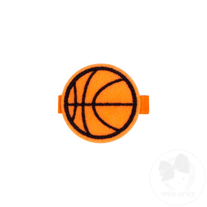 Embroidered Basketball Hair Clip