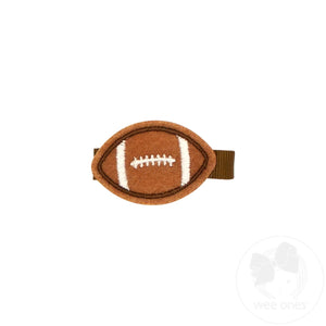 Embroidered Football Hair Clip