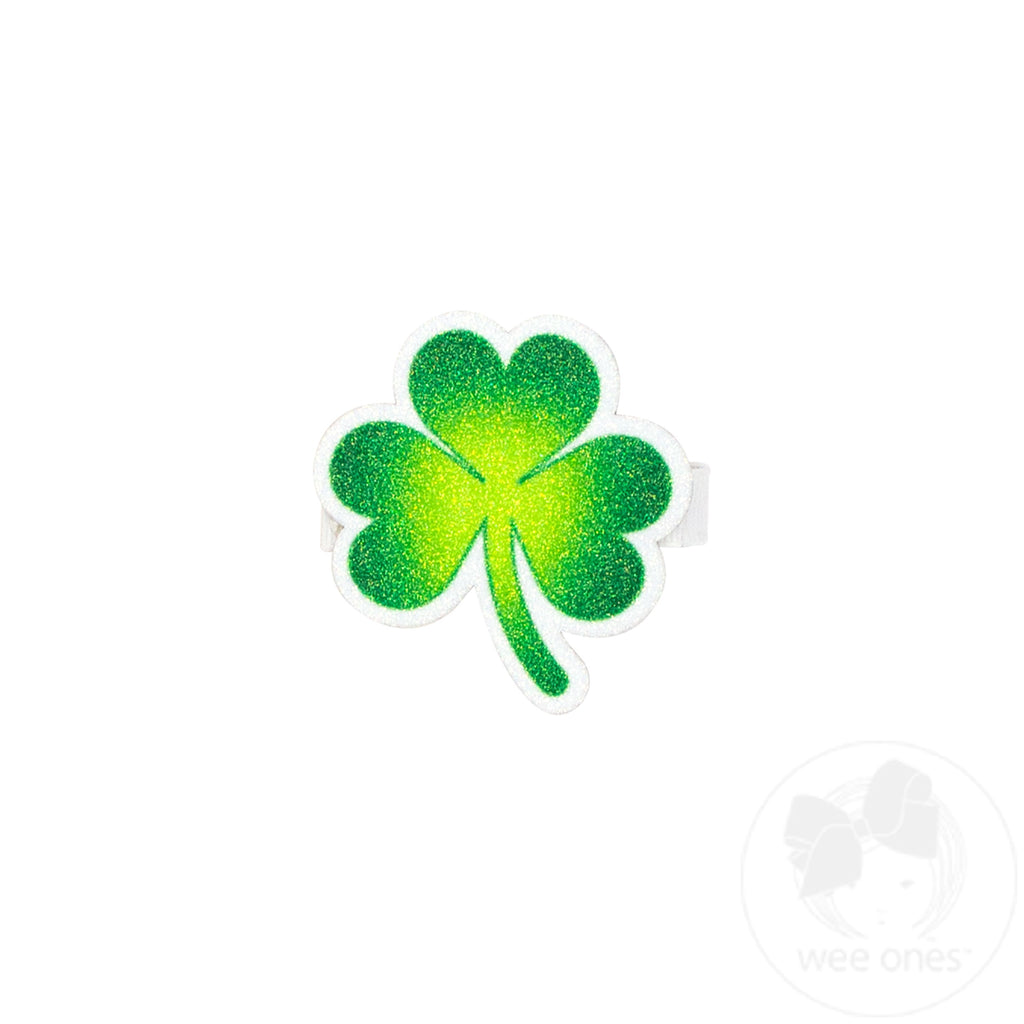 Shamrock Glitter Stacker Hair Clip