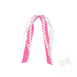 Ric-Rac with Grosgrain and Satin Streamers on a Hair Clip