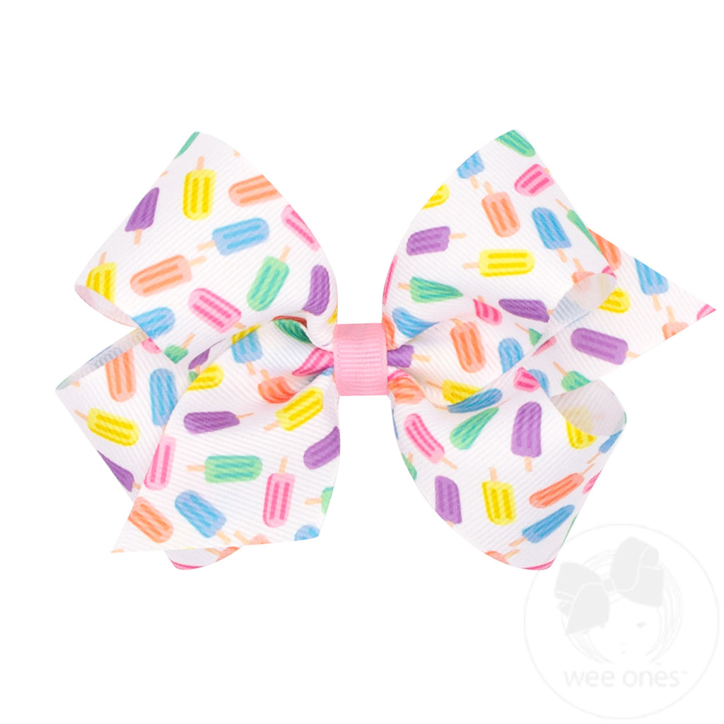 Medium Sweet Treats Popsicle Print Grosgrain Hair Bow