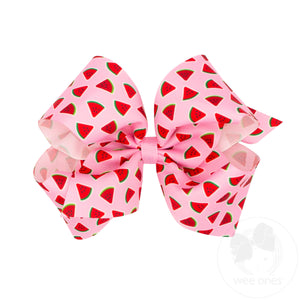 King Sweet Treats Watermelon Print Grosgrain Hair Bow