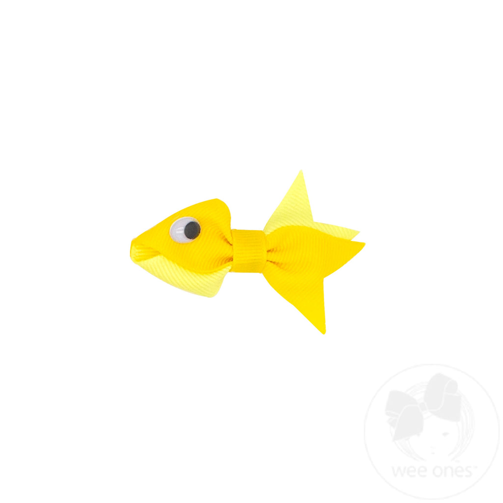 Two-Tone Grosgrain Fish Hair Clip