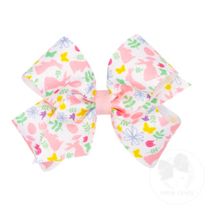 Medium Easter Print Grosgrain Hair Bow