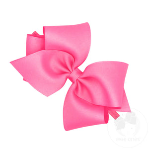 Mini King Grosgrain Hair Bow on Baby Band