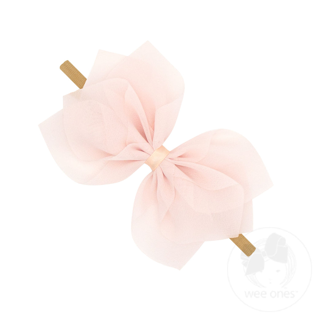 Medium Chiffon Flower on Nylon Baby Band