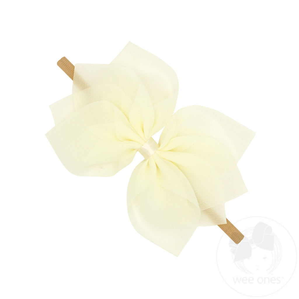 Medium Chiffon Flower on Nylon Baby Band