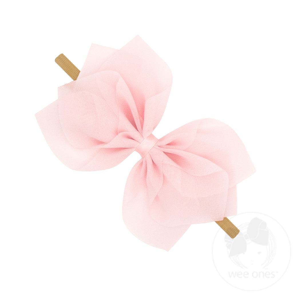 Medium Chiffon Flower on Nylon Baby Band