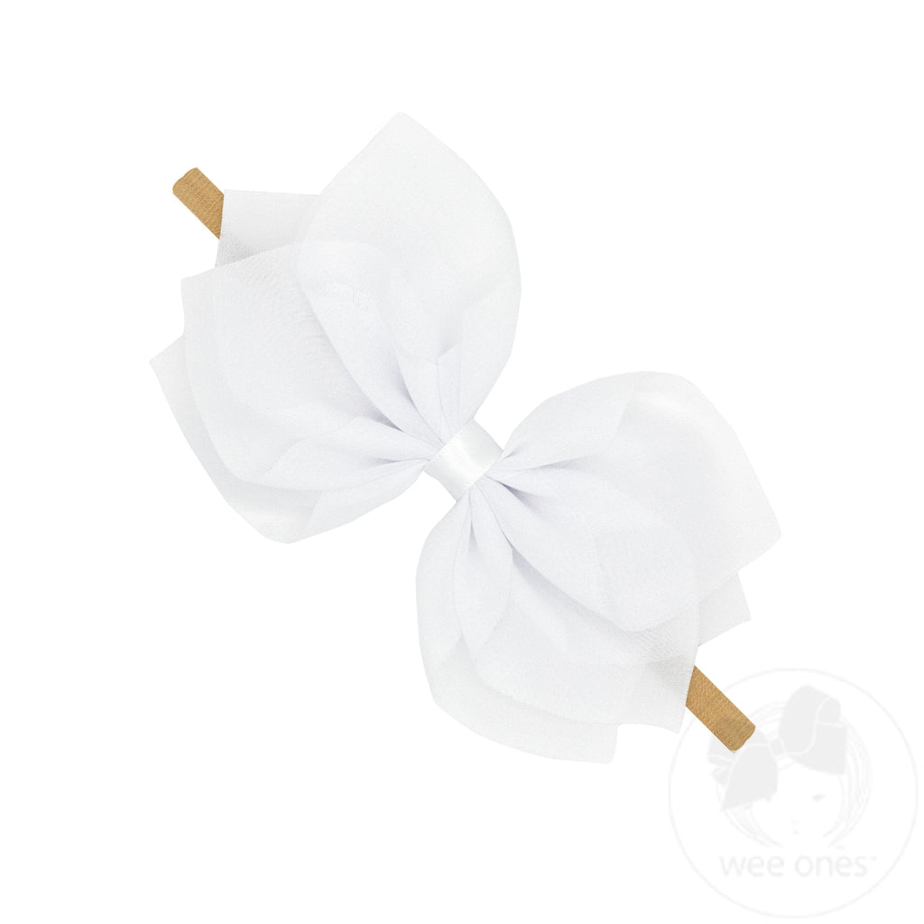 Medium Chiffon Flower on Nylon Baby Band