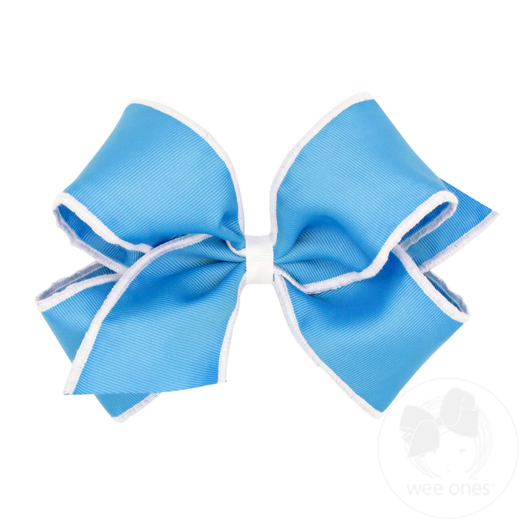 King Sporty Grosgrain Hair Bow with Serged Edge