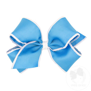 King Sporty Grosgrain Hair Bow with Serged Edge