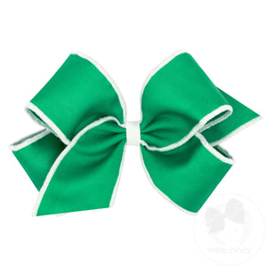 King Sporty Grosgrain Hair Bow with Serged Edge