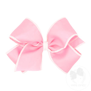 King Sporty Grosgrain Hair Bow with Serged Edge