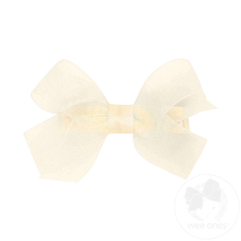 Tiny Classic Organza Single Hair Bow