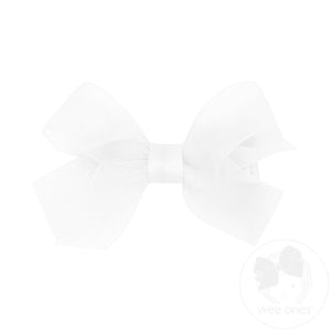 Tiny Classic Organza Single Hair Bow