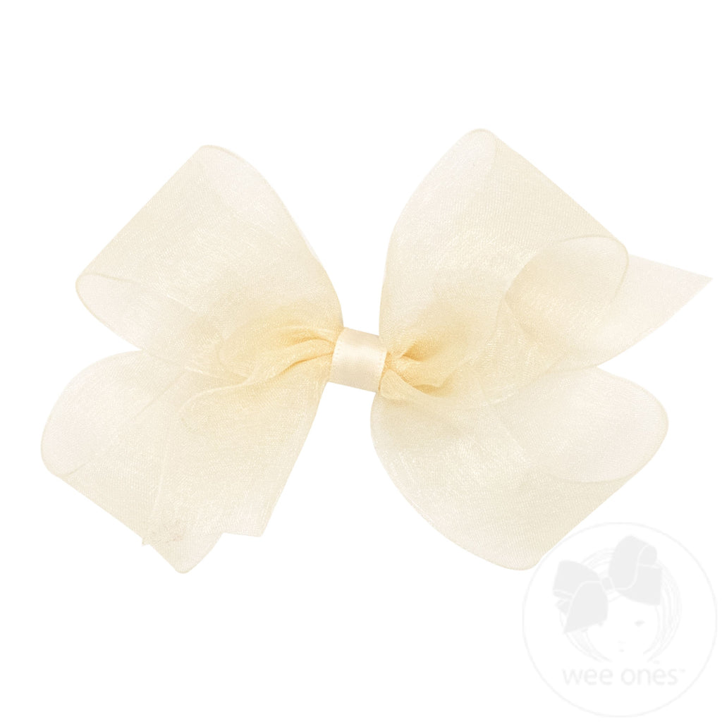 Medium Classic Organza Single Hair Bow