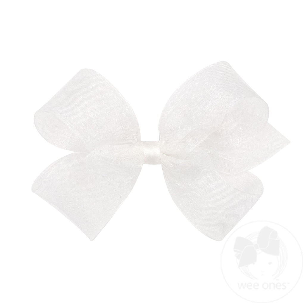 Medium Classic Organza Single Hair Bow