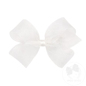 Medium Classic Organza Single Hair Bow